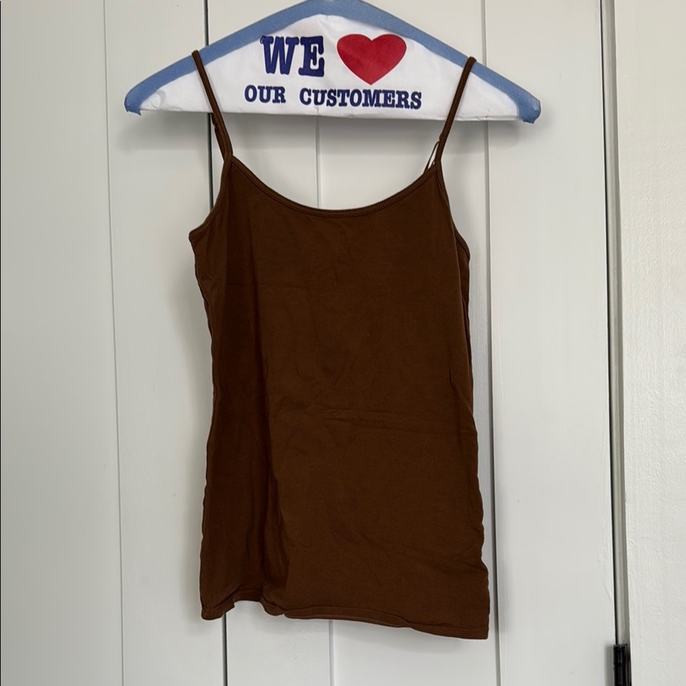 Brown Camisole Top with Spaghetti Straps